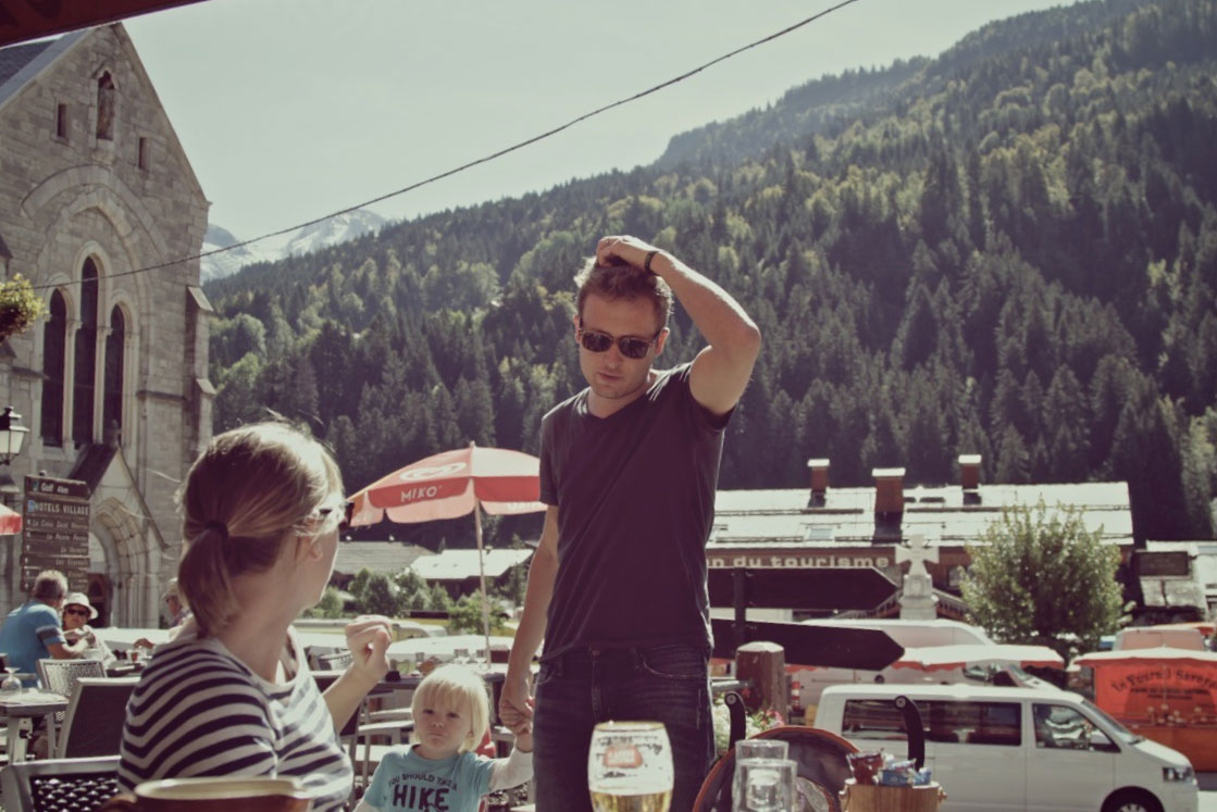 Justin, Rae, and E in Le Grand Bornand in Fall 2011